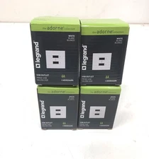 LOT OF 4 Legrand Adorne 6 AMP Ultra Fast USB Type A/A Duplex Outlet White