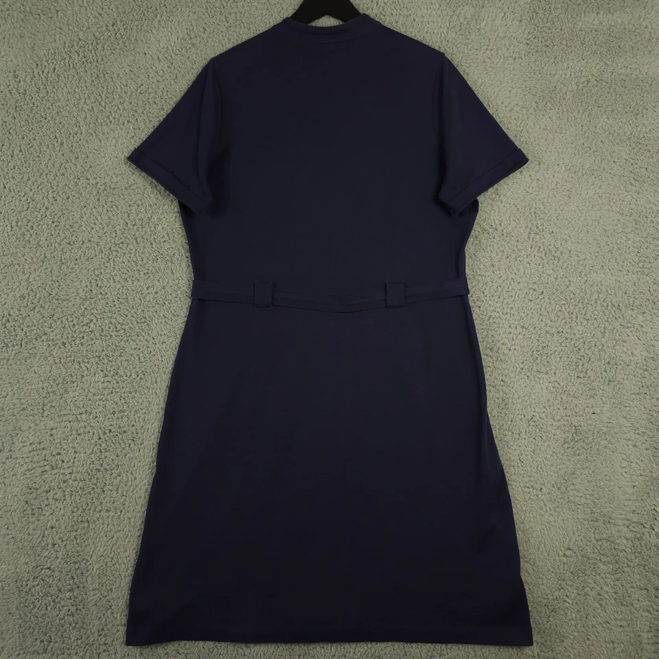 Vestido Camisa Brooks Brothers Mujer XL Azul Piqué Tejido Cinturón Náutico Midi Golf Foto 2 de 4