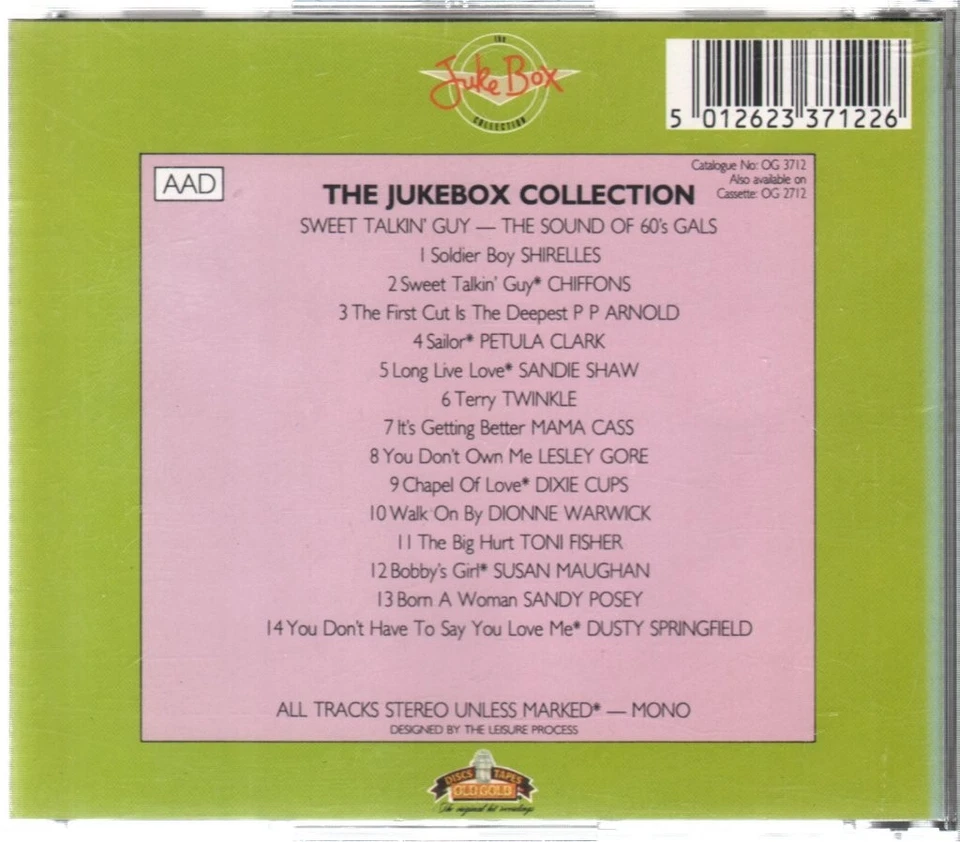 Various Artists Sweet Talkin' Guy - Der Sound Der 60er Jahre Gals CD UK Old Gold - Bild 2 von 2