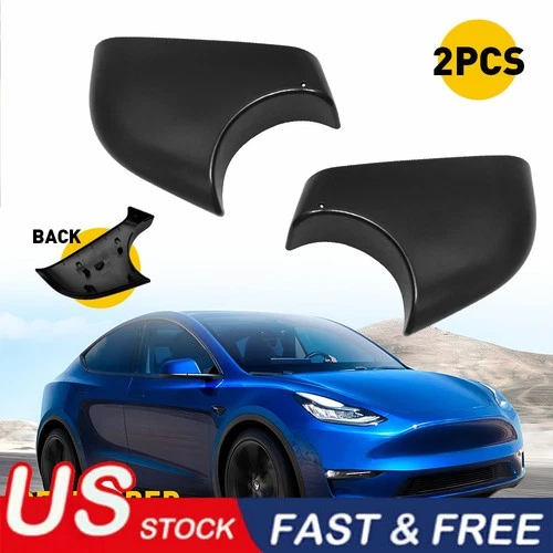 For Tesla Model Y Door Wing Mirror Cover Lower Holder Left+Right Side Black USA