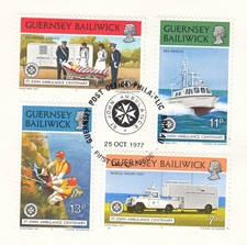 St John Ambulance GB Guernsey Used 1977 ON PIECE (147608)