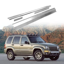 2 PCS Slip-On Outer Rocker Panel for 2002-2007 Jeep Liberty 4 Door Steel NEW