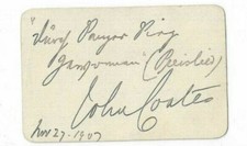 John Coates Signed Card 1907 / Autographed Opera Singer