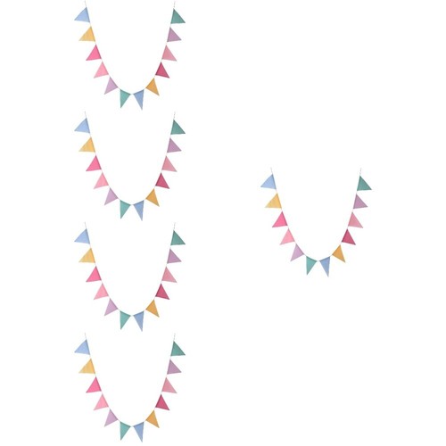 5 Pack Farbenfrohe Wimpelflagge Dreieckiges Flaggenbanner Dekorative Freien
