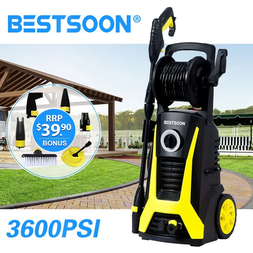Bestsoon 3600PSI High Pressure Washer Cleaner Electric Water Gurney Pump Hose