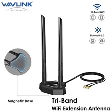 WiFi 6E Tri-band Antenna Magnetic Base WiFi card for PC/Router/Bluetooth