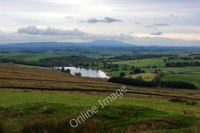 Photo 12x8 Winterburn Reservoir with Pendle Hill on the horizon Fleets  c2010