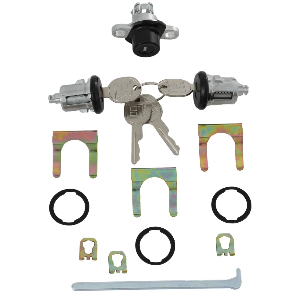 Doors & Hatch Lock Cylinder Set Black PY472 For Camaro 1993-2002 Firebird NEW - Imagem 2 de 4
