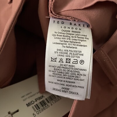 マイ Ted Baker Oraya Tailored Barrel Leg Trousers TB 1/US 4 NEW | eBay