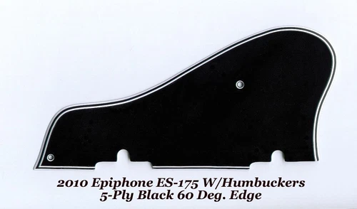 ES-175 2010 5-Ply Black Pickguard & Bracket W/60 bevel for Epiphone Project NEW