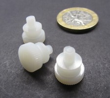 Nylon Plastic Thumb Screw, 8-32 x 3/16" Length, 11/32 " Shoulder Dia, 50 Pc