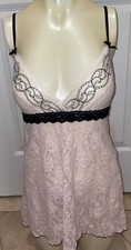 New HANKY PANKY Women's Pink Lace Chemise Slip Dress XS Small