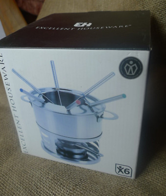 EH Excellent Houseware Stainless Steel Foundue Set for 6 persons