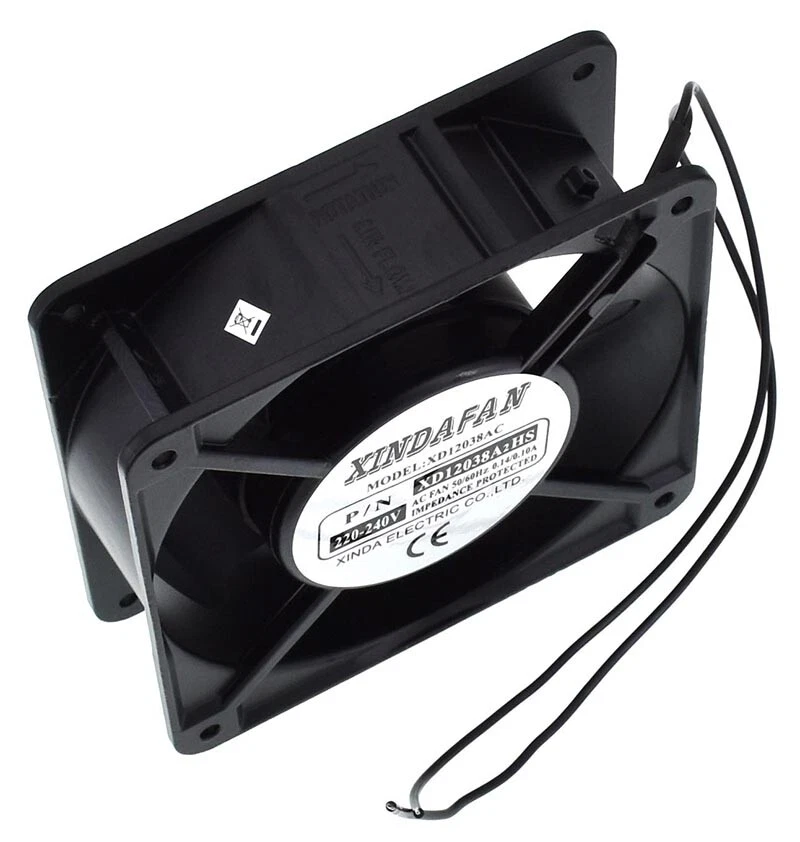 Xinda Lüfter, 120 x 120 x 38 mm, 230 V / AC, Starker Ventilator zum Einbau - Bild 3 von 4