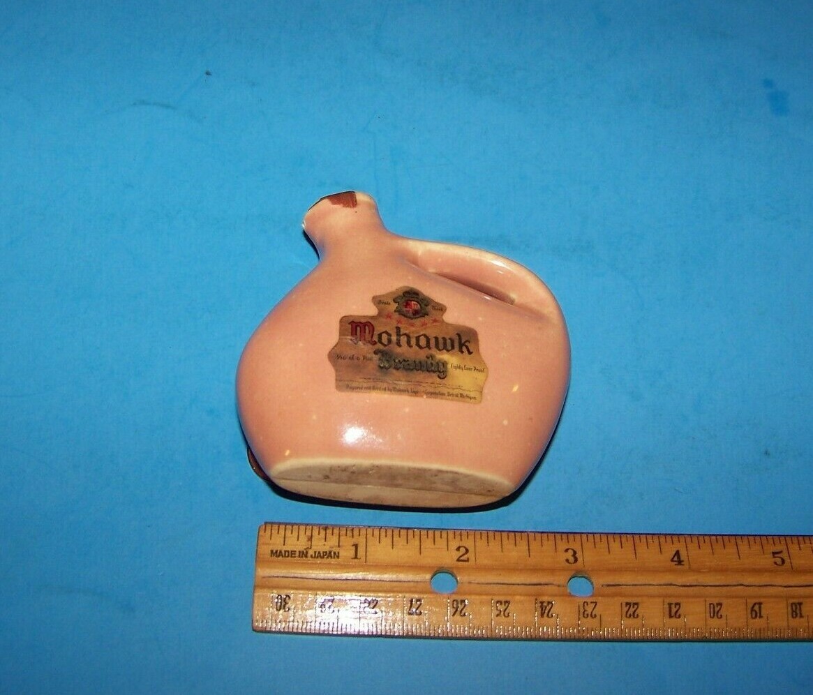 Mohawk Brandy Miniature Liquor Bottle Mohawk Liqueur Corp. Detroit