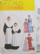 McCall's Sewing Pattern 2337 Misses Costume Pilgrim Prairie Pioneer Sizes 12-14