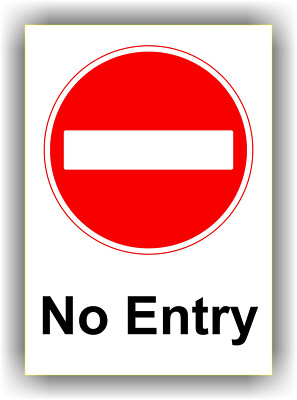 NO ENTRY SIGN~~~ SITE SICHERHEIT SIGNAGE, Kunststofftafel oder Aufkleber - alle Größen