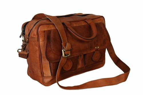 Men's Goat leather laptop bag, messenger briefcase office shoulder bag - Picture 7 of 7