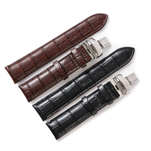 Bracelet Montre Cuir 20 Mm – Boucle Déployante – Pour Homme – Neuf Sans étiquette – Remplacement Classique