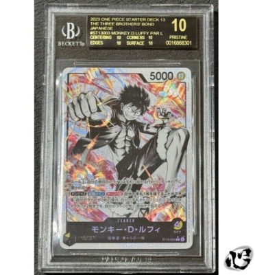 BGS 10 black labe Monkey D Luffy ST13-003 L ALT ART ONE BGS 10 black labe Monkey D Luffy ST13-003 L ALT ART ONE