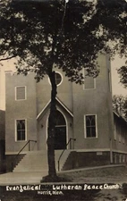 Evangelical Lutheran Peace Church, Norris, Minnesota MN - c1920s Real Photo RPPC