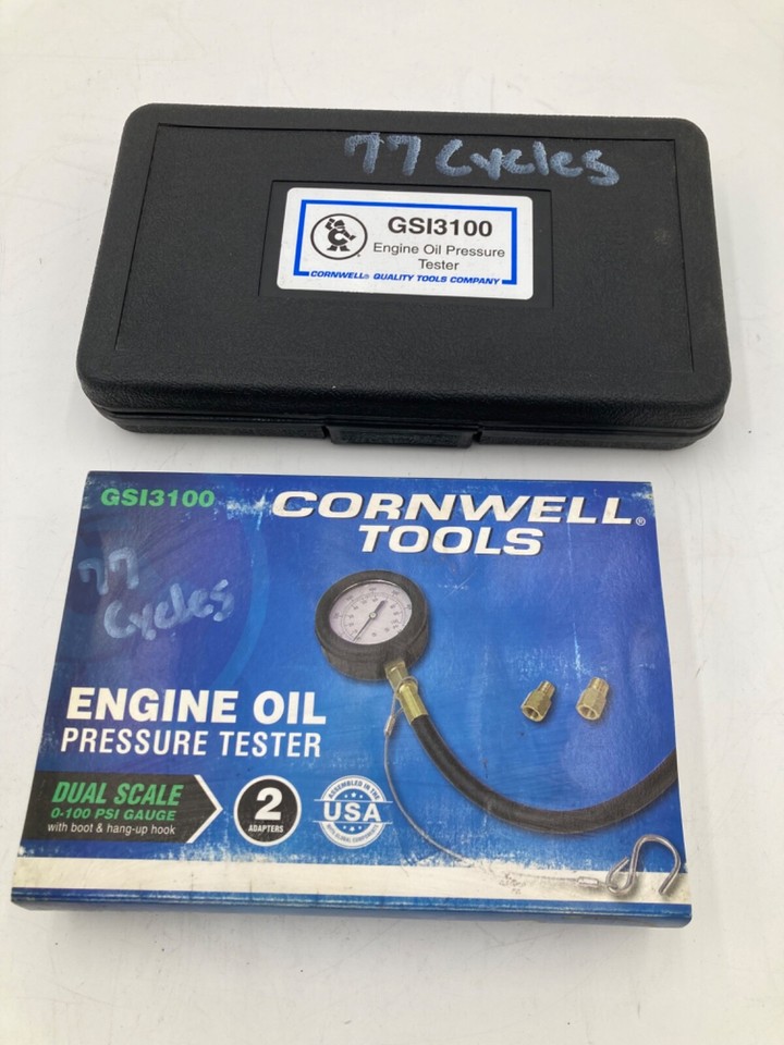 Engine Oil Pressure Tester GSI3100 Cornwell Tools 0100 PSI Gauge 2