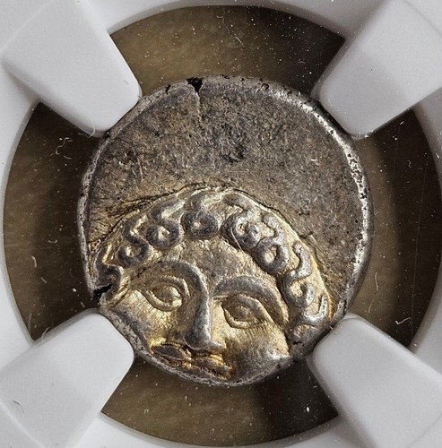 5th-4th C. BC Gorgon Drachm NGC Ch XF Greek Thrace Apollonia Pontica Lt Scratch - Picture 2 of 6