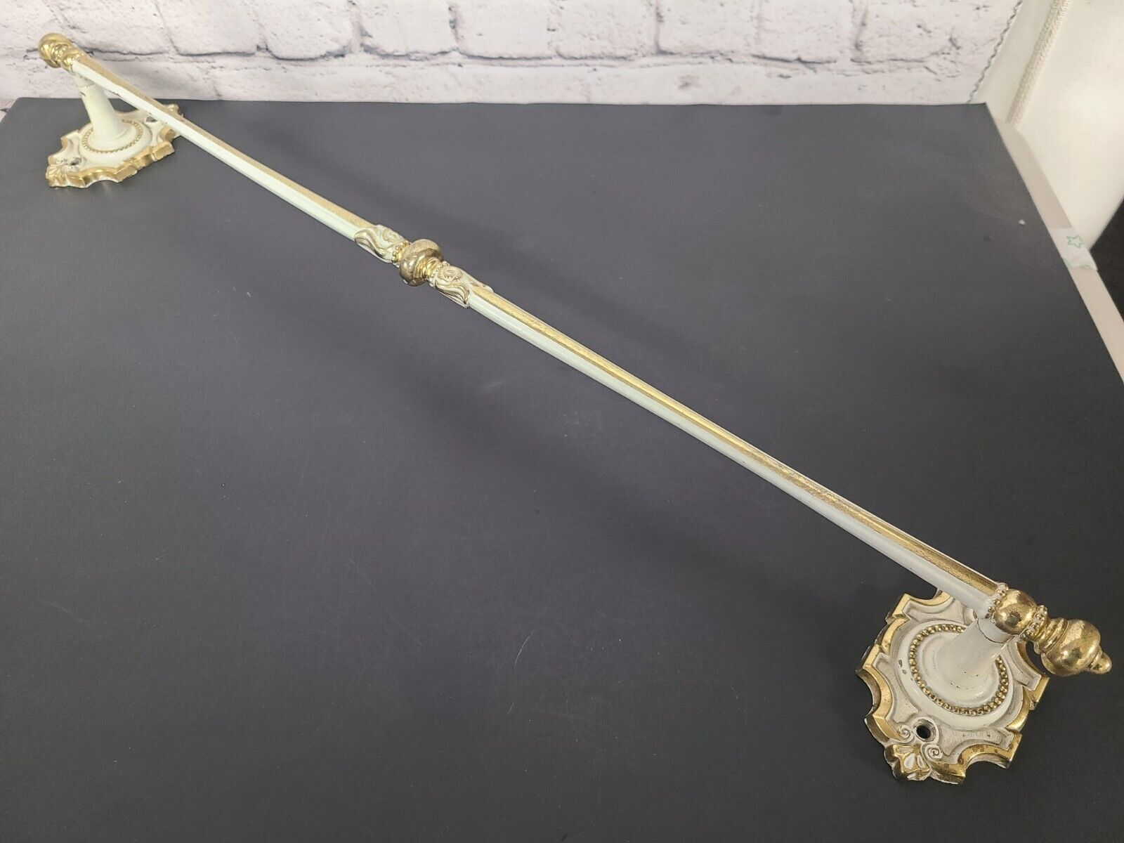 Vtg Mid Century Amerock Bonaventure French Provincial Towel Rack Bar