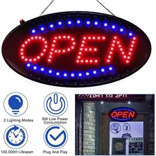 Ultra Bright LED Neon Light Animated Motion w/ ON/OFF Switch Open Business Sign