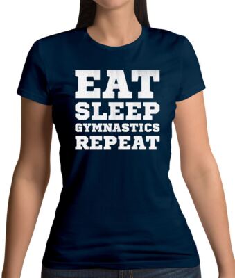 Eat Sleep Gymnastics Repeat - Damen T-Shirt - Turner Akrobatik Bodenliebe