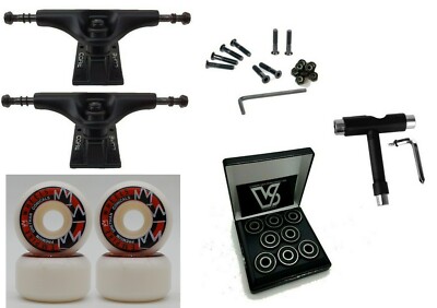 SKATEBOARD STARTER PACK / ACHSEN SET + BEARINGS + HARDWARE + TOOL für 8.0 - 8.25