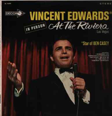 LP Vince Edwards Vincent Edwards In Person At The Riviera Las Vegas Decca