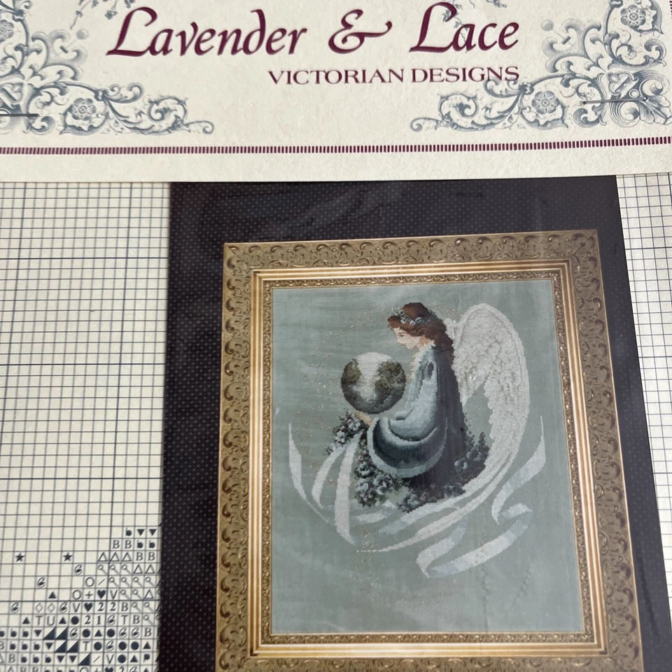 Lavender & Lace Victorian Design Earth Angel Cross Stitch Pattern New Sealed NIP - Image 3 of 4