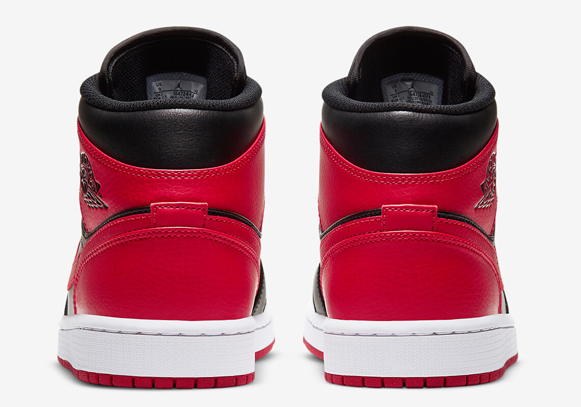 Nike Air Jordan 1 Mid Banned (2020) Size 9 554724-074 Red Black | eBay