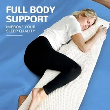 ELEMUSE Full Body Pillow for Adults - Shredded Memory Foam & Zippered Cooling