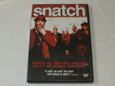 Snatch DVD 2003 Single Disc Comedy Rated-R Benicio Del Toro Dennis Farina Brad P
