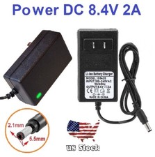 US DC 8.4V 2A Power Supply Adapter Replacement Charger For Lithium-ion