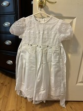 Bonnie Jean Flower Wedding Girl Dress White With Lace. Size 6