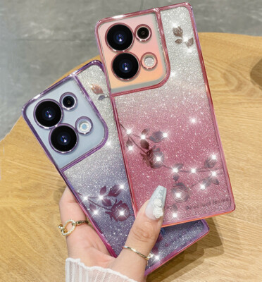 Für Oppo Realme C33 C55 12 A78 Glitzer Farbverlauf Rückseite Hülle Handyhülle