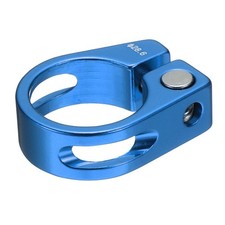 Bike Seat Post Clamp 28.6mm Bicycle Locking Ring with M4 Hex Screw, Blue