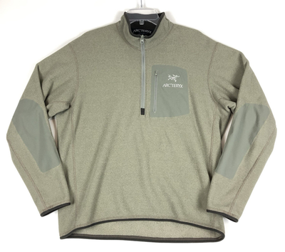 #ad Arcteryx Apache AR 1 4 Zip Pullover Mens L Green Polartec Fleece Green $129.99