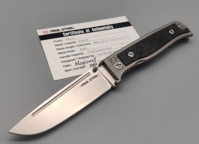 Real Steel Messer RELICT Folder CPM-S35VN Stahl Kohlefaser-/ Titangriff
