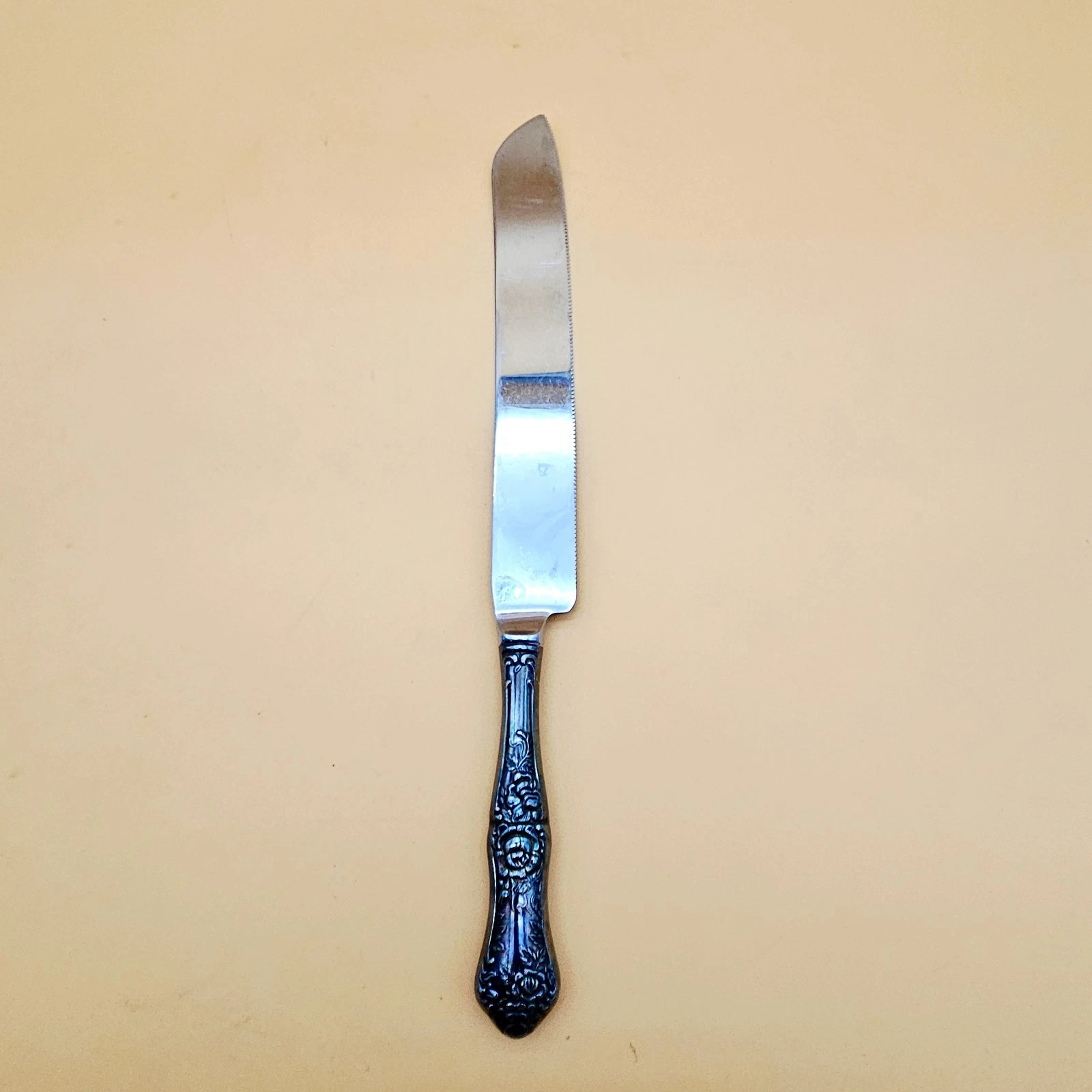 Raimond Cake Knife 12” Serrated Stainless Steel Blade Detailed Handle
