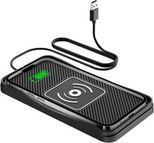Car Wireless Charger Pad, 15W Fast Wireless Car Charger, Non-Slip Wireless Phone