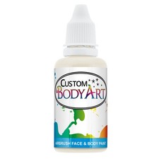 1 oz WHITE Custom Body Art Water-Based Airbrush Face and Body Paint Make-Up