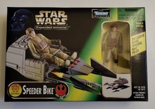 Vintage 1997 SEALED Star Wars EU Rebel Speeder Bike & Exclusive Pilot, New