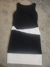 Ralph Lauren Sleeveless Lined Dress Womens Size 4 Black White
