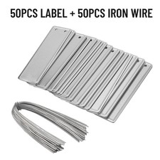 Plant Labels Tree Tags Double-Sided Write DIY Tag Aluminum Plant Labels Hole