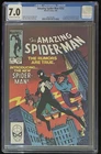 Amazing Spider-Man # 252 Vtg Comic NEWSSTAND 1st Black Costume CGC Graded 7.0