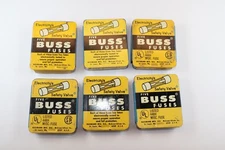 Lot of 6 Bussman Fuses Assorted AGC Tin Top Boxes  Buss Fuse Electric Repair Ae